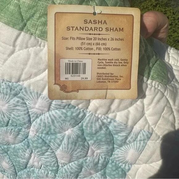 Sasha country quilt standard hello sham quilted and pieced cottagecore NWT - Picture 7 of 7